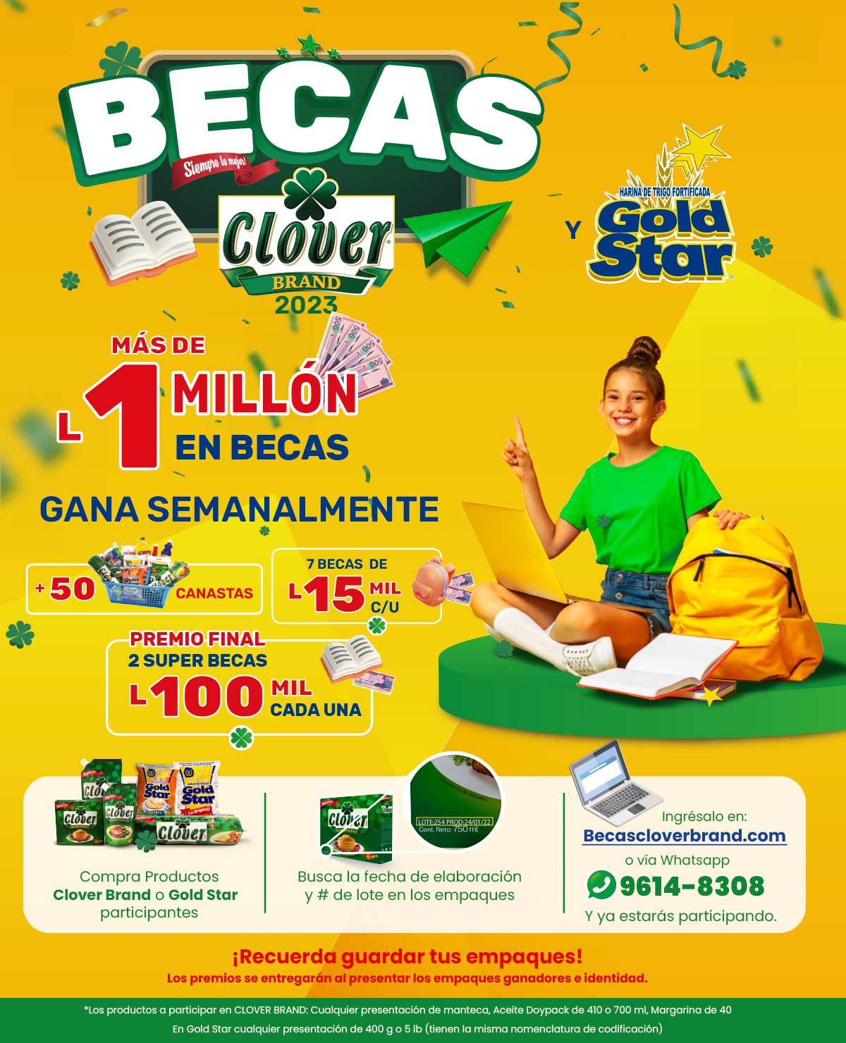 Becas Clover Brand lateral
